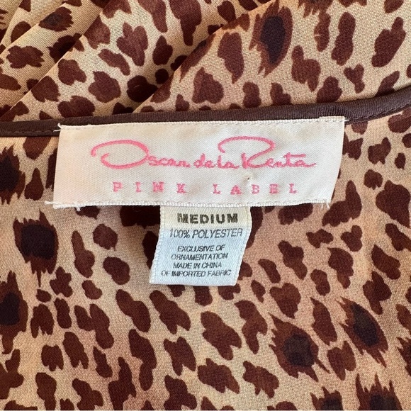 Oscar de la Renta Pink Label leopard print kimono robe - Picture 5 of 5